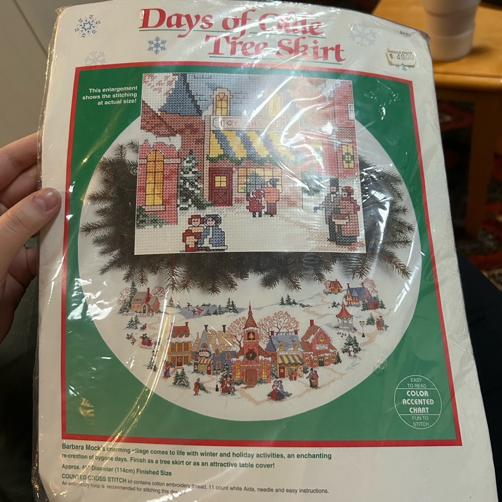 Cross Stitch Kit Tree Skirt